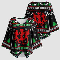 Running Oh What Fun Christmas Kimono Sleeve Blouse Xmas Holiday Patterns - Wonder Print Shop