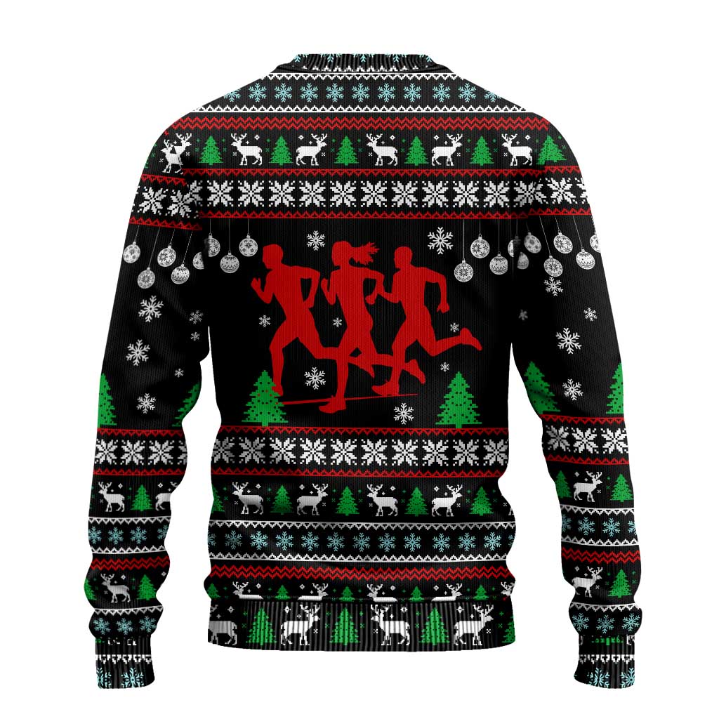 Running Oh What Fun Christmas Ugly Christmas Sweater Xmas Holiday Patterns - Wonder Print Shop