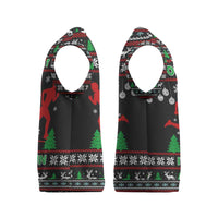 Running Oh What Fun Christmas Knitted V-Neck Vest Xmas Holiday Patterns - Wonder Print Shop