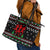 Running Oh What Fun Christmas Leather Tote Bag Xmas Holiday Patterns - Wonder Print Shop