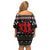 Running Oh What Fun Christmas Off Shoulder Short Dress Xmas Holiday Patterns - Wonder Print Shop