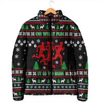 Running Oh What Fun Christmas Padded Jacket Xmas Holiday Patterns - Wonder Print Shop