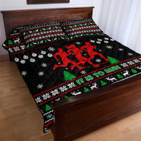 Running Oh What Fun Christmas Quilt Bed Set Xmas Holiday Patterns - Wonder Print Shop