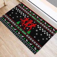 Running Oh What Fun Christmas Rubber Doormat Xmas Holiday Patterns - Wonder Print Shop