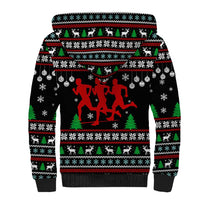 Running Oh What Fun Christmas Sherpa Hoodie Xmas Holiday Patterns - Wonder Print Shop