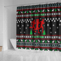 Running Oh What Fun Christmas Shower Curtain Xmas Holiday Patterns - Wonder Print Shop
