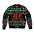 Running Oh What Fun Christmas Sleeve Zip Bomber Jacket Xmas Holiday Patterns - Wonder Print Shop