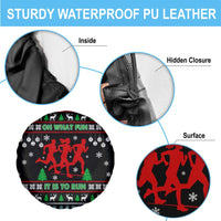 Running Oh What Fun Christmas Spare Tire Cover Xmas Holiday Patterns - Wonder Print Shop