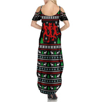 Running Oh What Fun Christmas Summer Maxi Dress Xmas Holiday Patterns - Wonder Print Shop