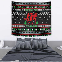 Running Oh What Fun Christmas Tapestry Xmas Holiday Patterns - Wonder Print Shop