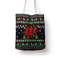 Running Oh What Fun Christmas Tote Bag Xmas Holiday Patterns - Wonder Print Shop