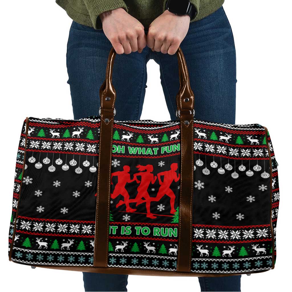 Running Oh What Fun Christmas Travel Bag Xmas Holiday Patterns - Wonder Print Shop
