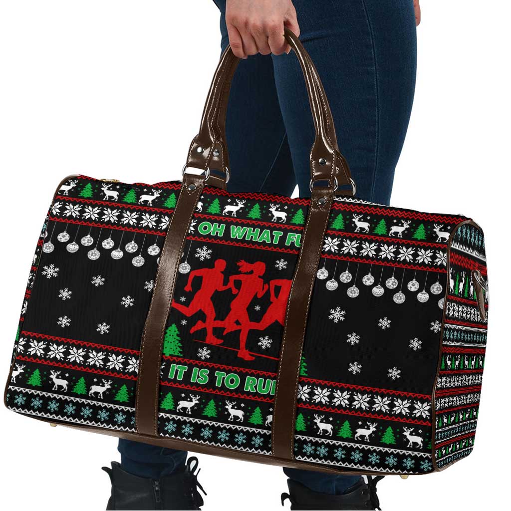 Running Oh What Fun Christmas Travel Bag Xmas Holiday Patterns - Wonder Print Shop