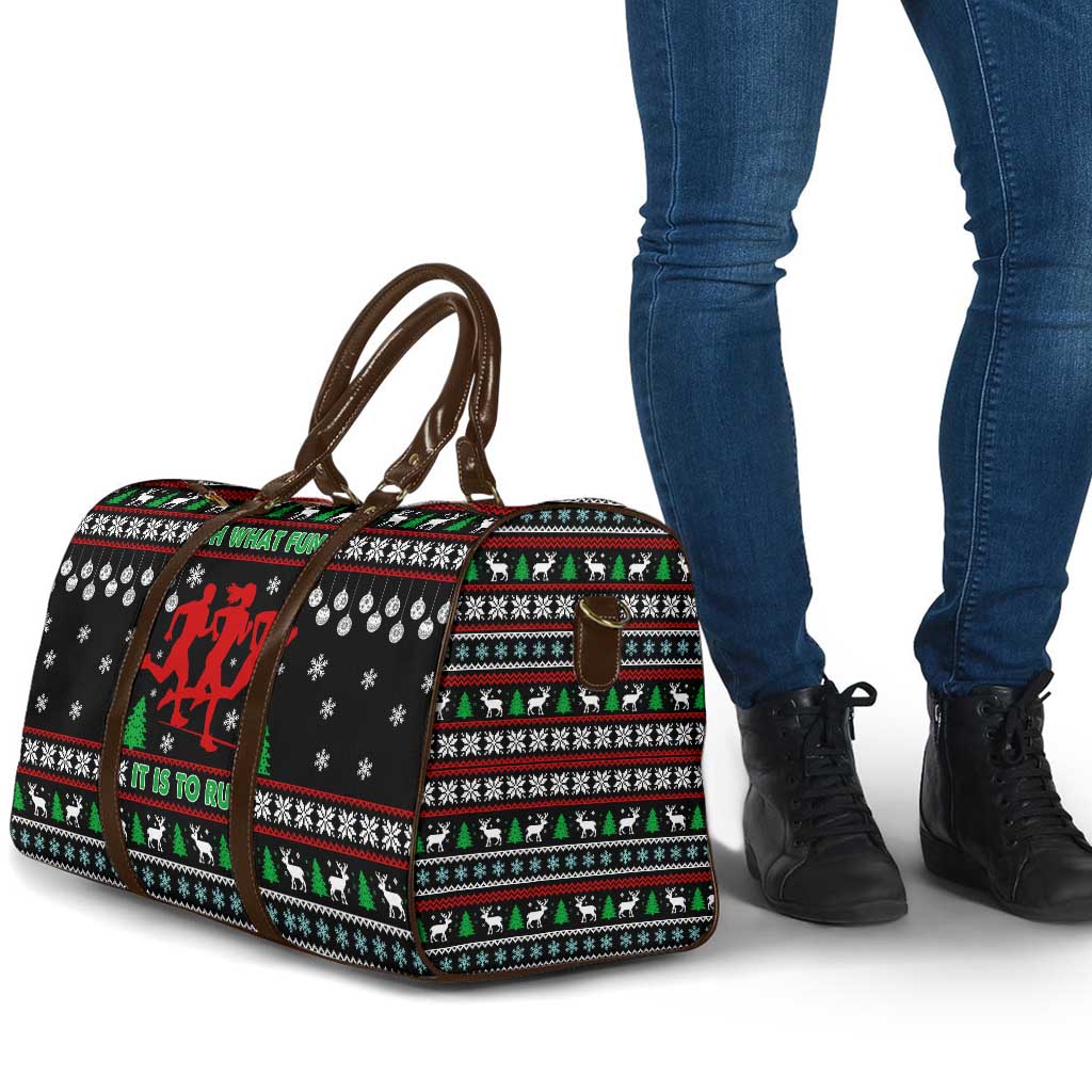 Running Oh What Fun Christmas Travel Bag Xmas Holiday Patterns - Wonder Print Shop