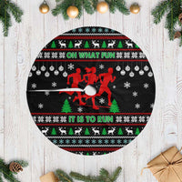 Running Oh What Fun Christmas Tree Skirt Xmas Holiday Patterns - Wonder Print Shop