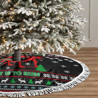 Running Oh What Fun Christmas Tree Skirt Xmas Holiday Patterns - Wonder Print Shop