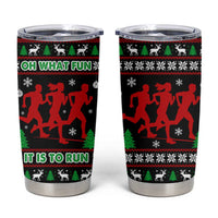 Running Oh What Fun Christmas Tumbler Cup Xmas Holiday Patterns - Wonder Print Shop