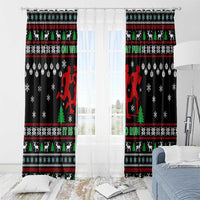 Running Oh What Fun Christmas Window Curtain Xmas Holiday Patterns - Wonder Print Shop