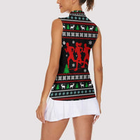 Running Oh What Fun Christmas Women Sleeveless Polo Shirt Xmas Holiday Patterns - Wonder Print Shop