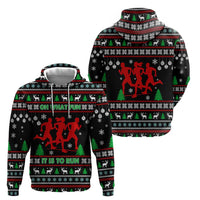 Running Oh What Fun Christmas Zip Hoodie Xmas Holiday Patterns - Wonder Print Shop