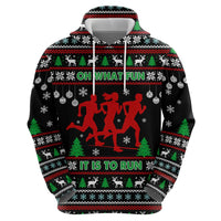 Running Oh What Fun Christmas Zip Hoodie Xmas Holiday Patterns - Wonder Print Shop