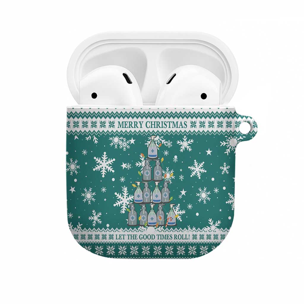 Sanitizer Merry Christmas AirPods Case Xmas Holiday Patterns - Wonder Print Shop