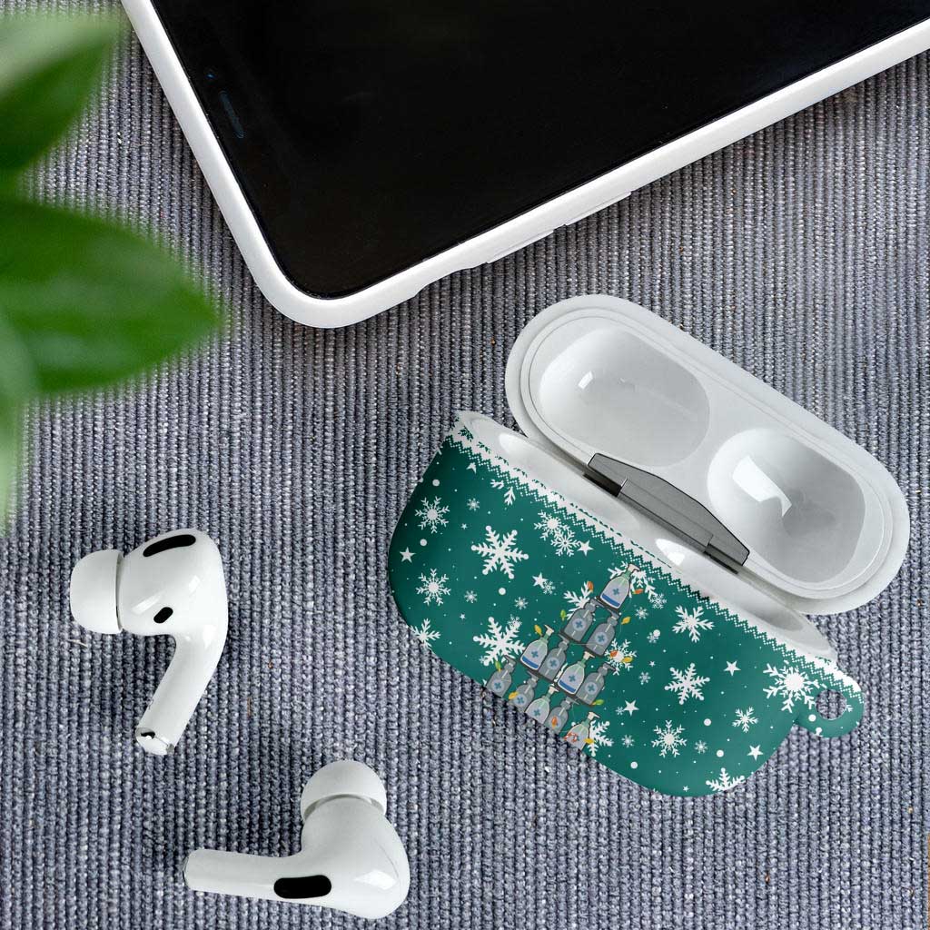 Sanitizer Merry Christmas AirPods Case Xmas Holiday Patterns - Wonder Print Shop