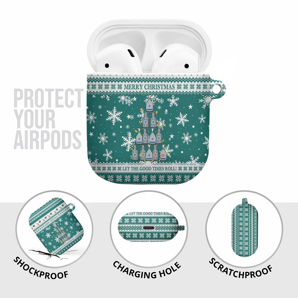Sanitizer Merry Christmas AirPods Case Xmas Holiday Patterns - Wonder Print Shop