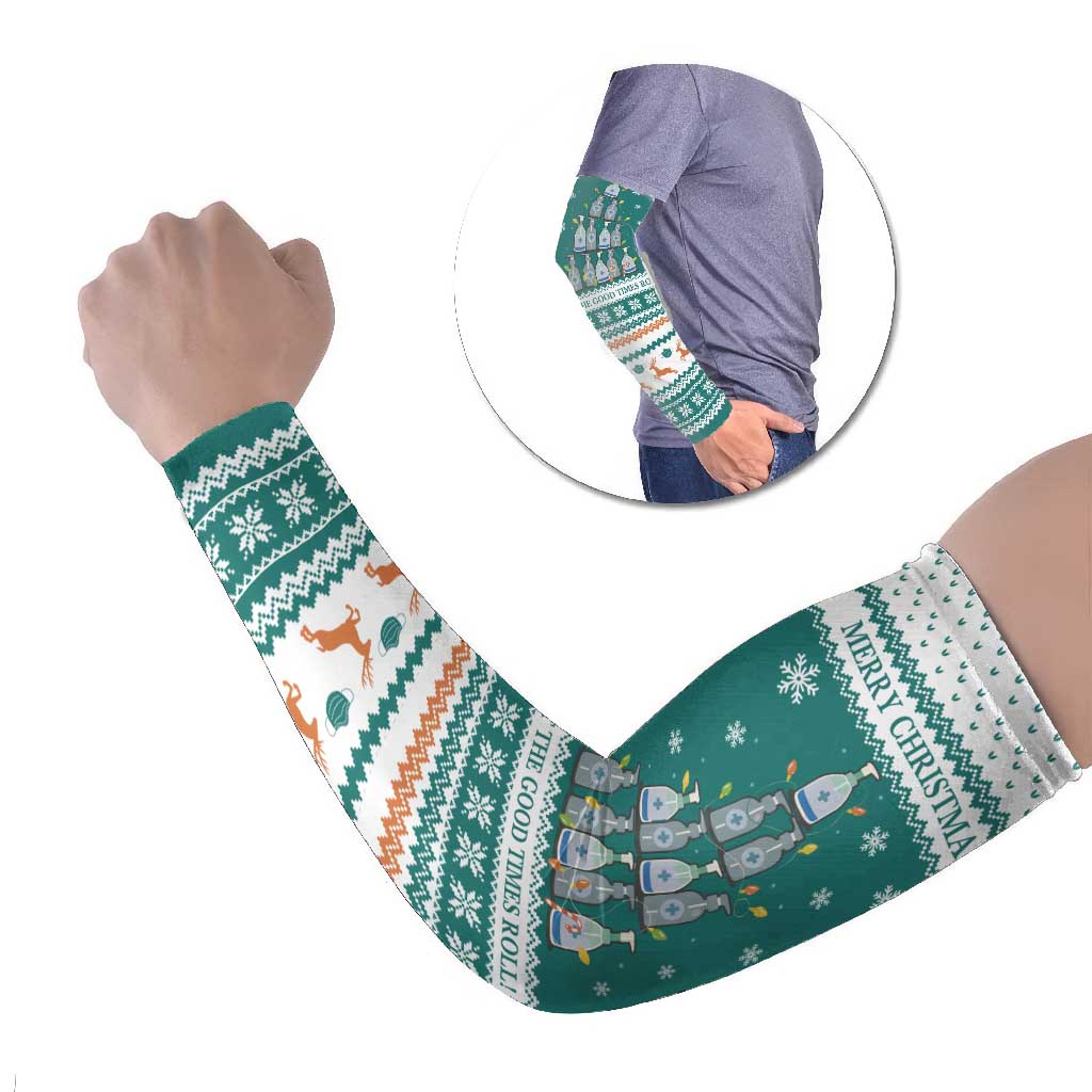 Sanitizer Merry Christmas Arm Sleeves Xmas Holiday Patterns - Wonder Print Shop