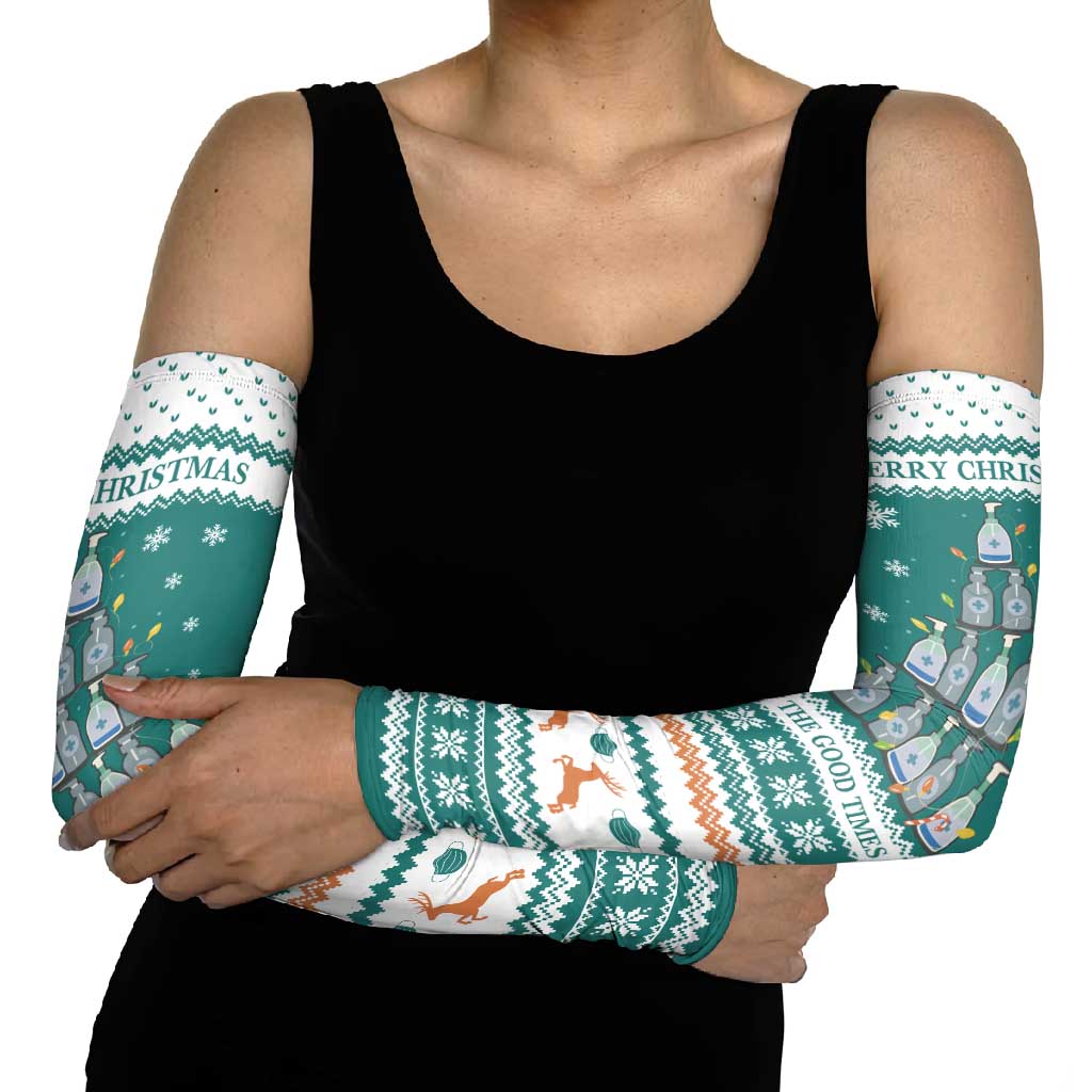 Sanitizer Merry Christmas Arm Sleeves Xmas Holiday Patterns - Wonder Print Shop