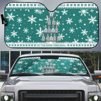 Sanitizer Merry Christmas Auto Sun Shade Xmas Holiday Patterns - Wonder Print Shop