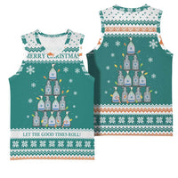 Sanitizer Merry Christmas Basketball Jersey Xmas Holiday Patterns - Wonder Print Shop