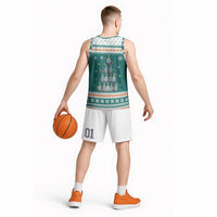 Sanitizer Merry Christmas Basketball Jersey Xmas Holiday Patterns - Wonder Print Shop