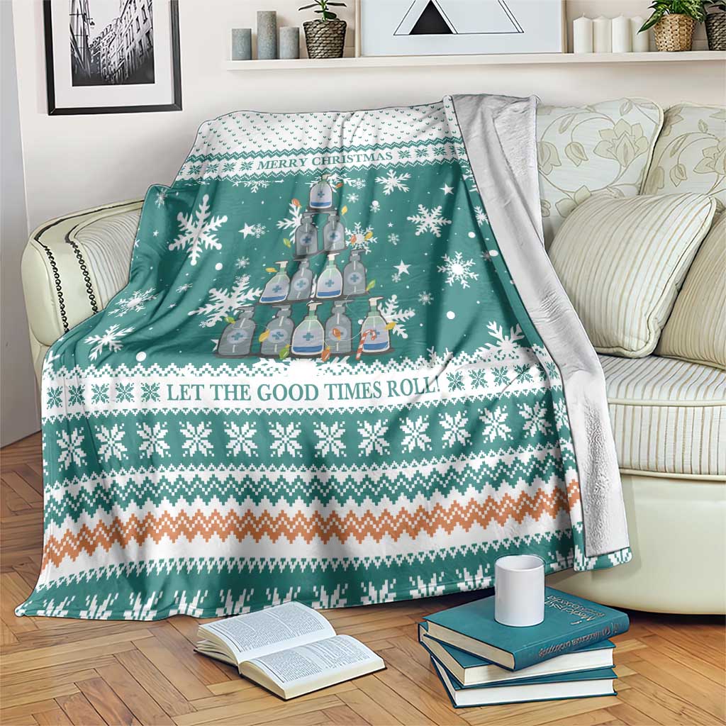 Sanitizer Merry Christmas Blanket Xmas Holiday Patterns - Wonder Print Shop