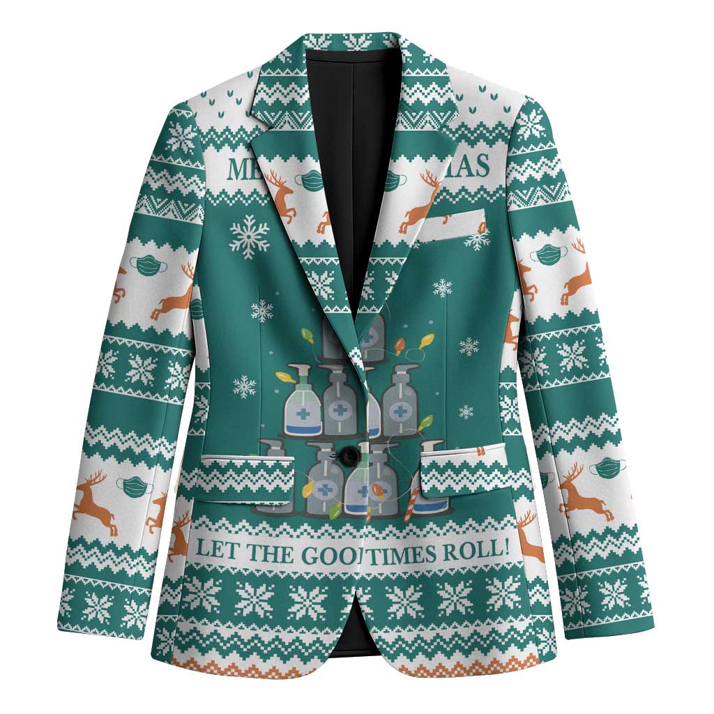 Sanitizer Merry Christmas Blazer Xmas Holiday Patterns - Wonder Print Shop