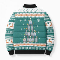 Sanitizer Merry Christmas Bomber Puffer Jacket Xmas Holiday Patterns - Wonder Print Shop