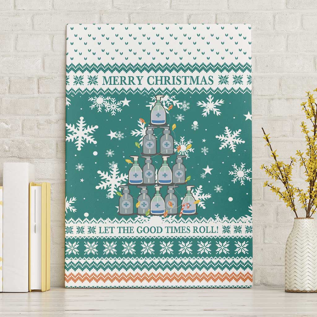 Sanitizer Merry Christmas Canvas Wall Art Xmas Holiday Patterns - Wonder Print Shop