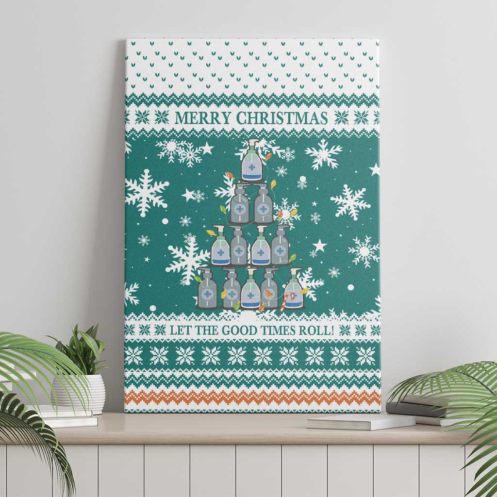 Sanitizer Merry Christmas Canvas Wall Art Xmas Holiday Patterns - Wonder Print Shop