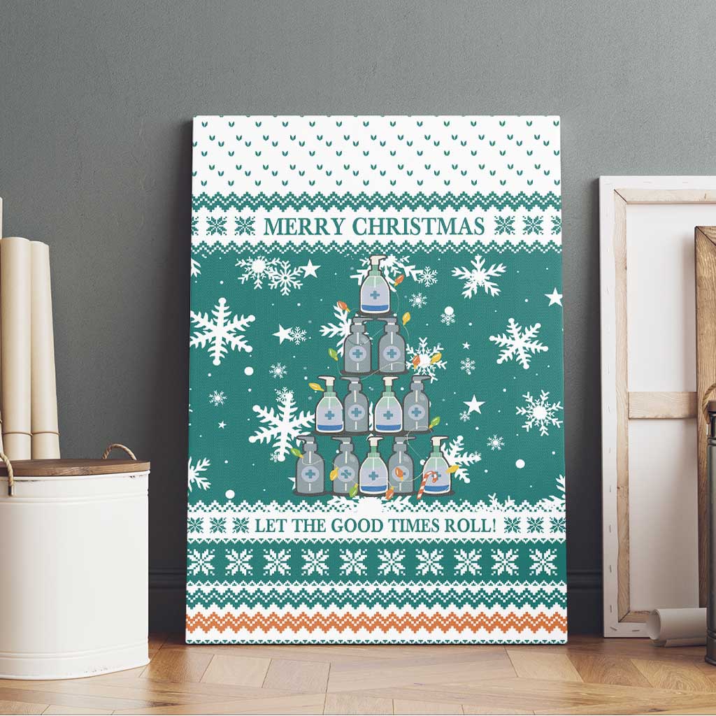 Sanitizer Merry Christmas Canvas Wall Art Xmas Holiday Patterns - Wonder Print Shop