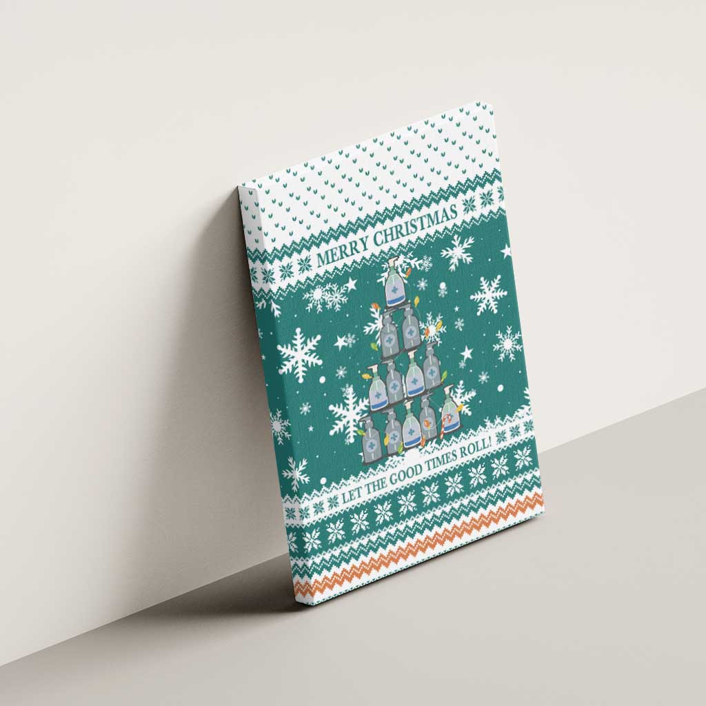 Sanitizer Merry Christmas Canvas Wall Art Xmas Holiday Patterns - Wonder Print Shop