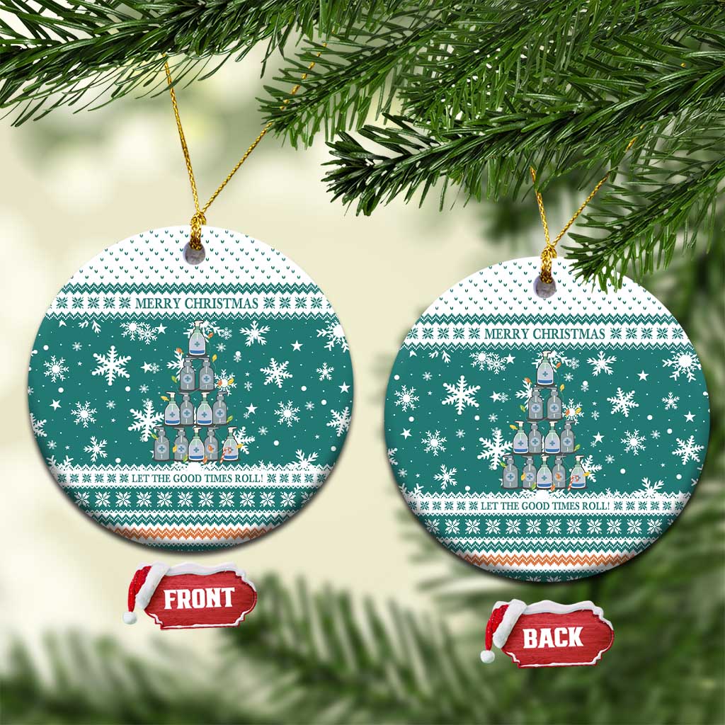 Sanitizer Merry Christmas Ceramic Ornament Xmas Holiday Patterns - Wonder Print Shop