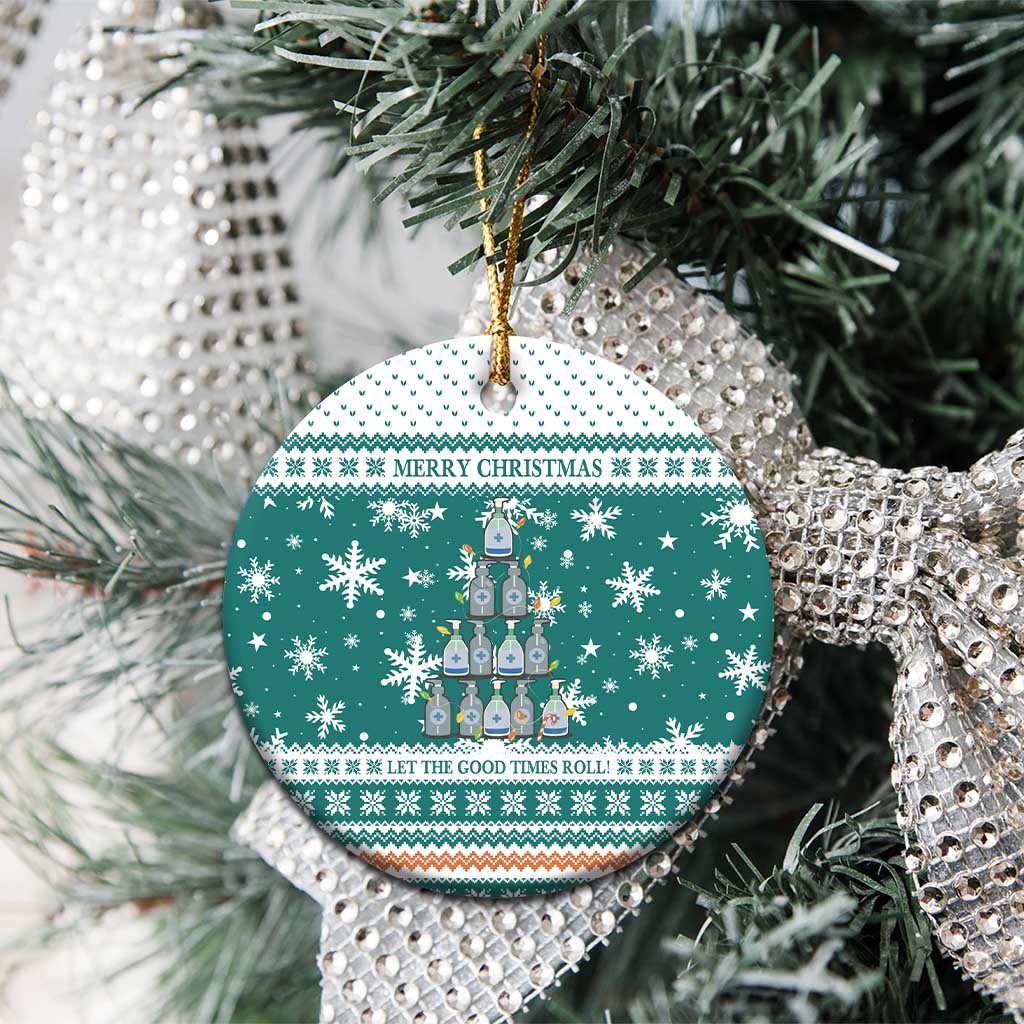 Sanitizer Merry Christmas Ceramic Ornament Xmas Holiday Patterns - Wonder Print Shop