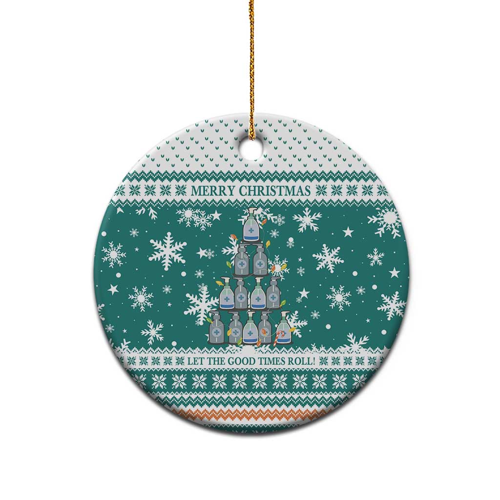 Sanitizer Merry Christmas Ceramic Ornament Xmas Holiday Patterns - Wonder Print Shop