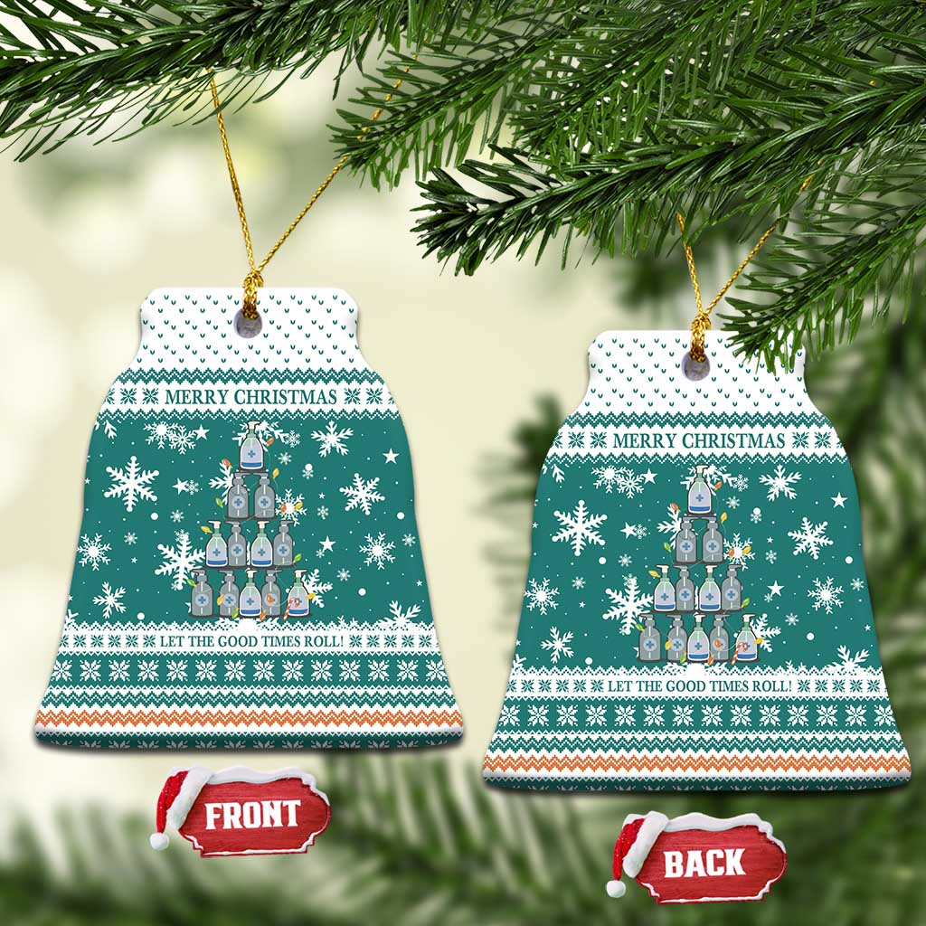 Sanitizer Merry Christmas Ceramic Ornament Xmas Holiday Patterns - Wonder Print Shop