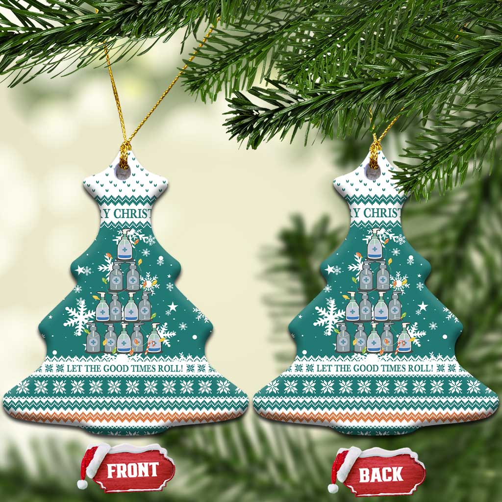 Sanitizer Merry Christmas Ceramic Ornament Xmas Holiday Patterns - Wonder Print Shop