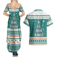 Sanitizer Merry Christmas Couples Matching Summer Maxi Dress and Hawaiian Shirt Xmas Holiday Patterns - Wonder Print Shop