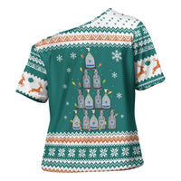 Sanitizer Merry Christmas Cross Shoulder Shirt Xmas Holiday Patterns - Wonder Print Shop