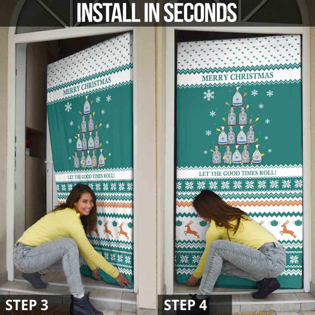 Sanitizer Merry Christmas Door Cover Xmas Holiday Patterns - Wonder Print Shop