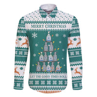 Sanitizer Merry Christmas Family Matching Long Sleeve Bodycon Dress and Hawaiian Shirt Xmas Holiday Patterns - Wonder Print Shop