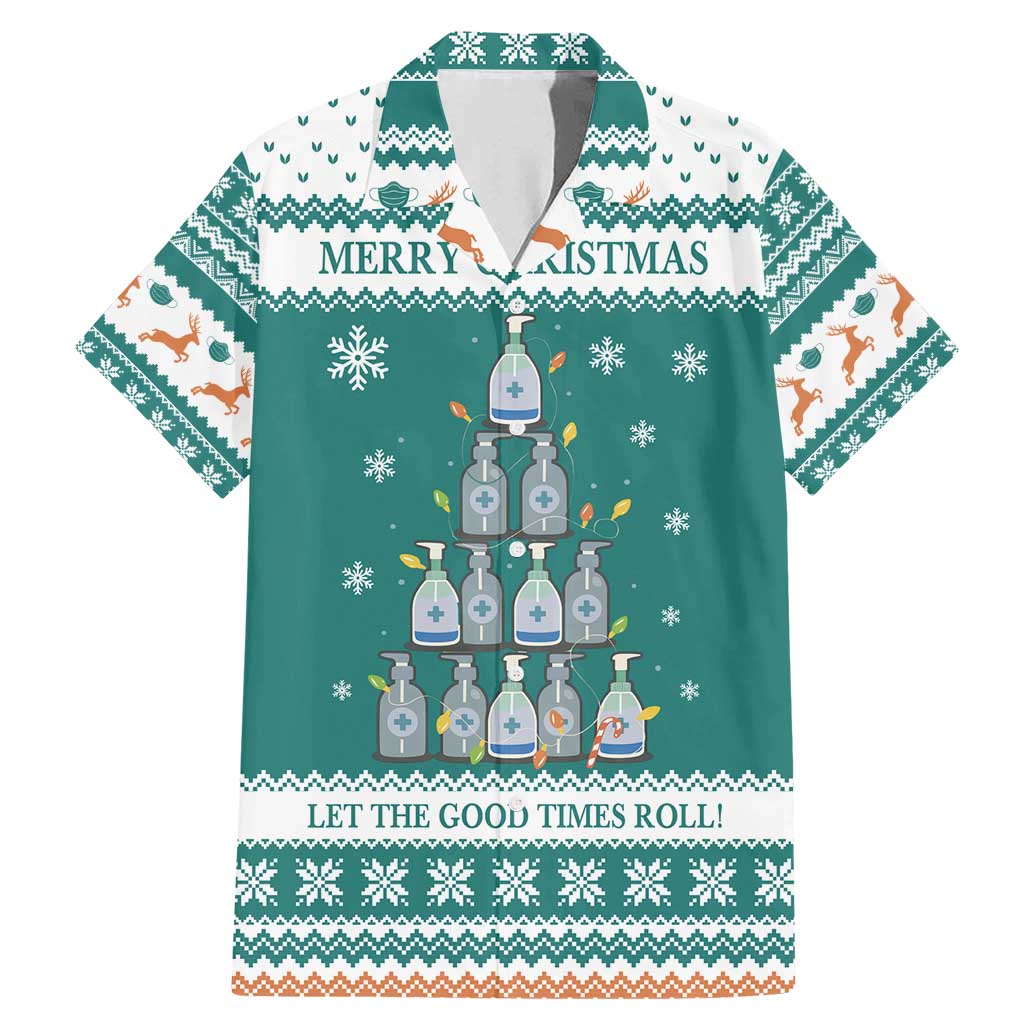 Sanitizer Merry Christmas Family Matching Mermaid Dress and Hawaiian Shirt Xmas Holiday Patterns - Wonder Print Shop